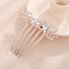 Aimimier Dainty Crystal Flower Hair Comb Sparkly Rhinestone Inlaid Hair Piece Long Teeth Side Combs Wedding Hair Accessories for Women (Clear) view 1
