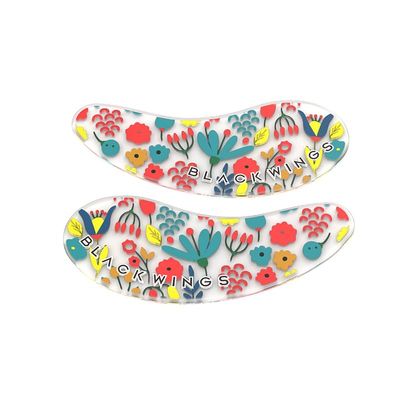 Black Wings 6 Pairs Silicone Eye Patches with Self-Adhesive Design - Cute Bear & Rabbit Inspired Eye Care Patches (numerous flowers 6 pairs)