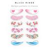 Black Wings 6 Pairs Silicone Eye Patches with Self-Adhesive Design - Cute Bear & Rabbit Inspired Eye Care Patches (numerous flowers 6 pairs) view 4