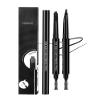 2 Pcs Black Eyebrow Pencil Set for Women,0.1mm Ultra-Fine Waterproof Mechanical Brow Tinted Pen,Long Lasting Professional Brow Micro Eyebrow Retractable Pencil Definer Shaping&Filling Sparse Brow-01 view 1