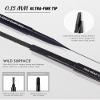 2 Pcs Black Eyebrow Pencil Set for Women,0.1mm Ultra-Fine Waterproof Mechanical Brow Tinted Pen,Long Lasting Professional Brow Micro Eyebrow Retractable Pencil Definer Shaping&Filling Sparse Brow-01 view 4
