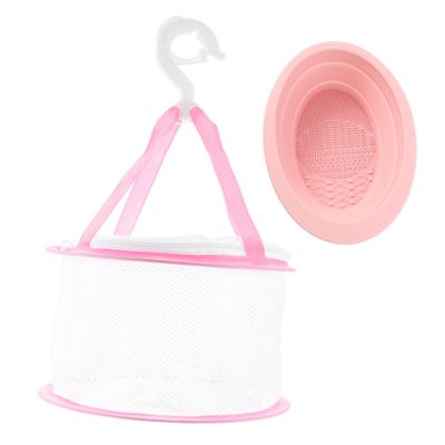 FRCOLOR Silicone Makeup Brush Cleaning Bowl Brush Scrubber Drying Rack Net for Friends