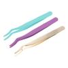 Didiseaon 3pcs Eyelash Tweezers Precision Applicators for Eyelash Extensions and False Lashes Colors for Salon and Personal Use view 1