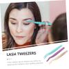 Didiseaon 3pcs Eyelash Tweezers Precision Applicators for Eyelash Extensions and False Lashes Colors for Salon and Personal Use view 4
