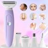 Electric Women Trimmer, 4 in 1 Womens Razors Set with Interchangeable Blades for Shaving, Trimmer Blades for Comfortable Hair Removal, Portable Electric Bikini Clipper for view 2