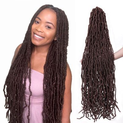 36 Inch 7 Packs Soft Locs Crochet Hair Dark Brown Color 4 Whole Strand No Extended Long New Faux Locs Pre-looped Super Lightweight Synthetic Crochet Hair Braids For Black Women (36inch, 7packs, #4)