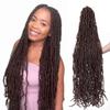 36 Inch 7 Packs Soft Locs Crochet Hair Dark Brown Color 4 Whole Strand No Extended Long New Faux Locs Pre-looped Super Lightweight Synthetic Crochet Hair Braids For Black Women (36inch, 7packs, #4) view 1