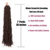 36 Inch 7 Packs Soft Locs Crochet Hair Dark Brown Color 4 Whole Strand No Extended Long New Faux Locs Pre-looped Super Lightweight Synthetic Crochet Hair Braids For Black Women (36inch, 7packs, #4) view 2
