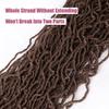 36 Inch 7 Packs Soft Locs Crochet Hair Dark Brown Color 4 Whole Strand No Extended Long New Faux Locs Pre-looped Super Lightweight Synthetic Crochet Hair Braids For Black Women (36inch, 7packs, #4) view 4
