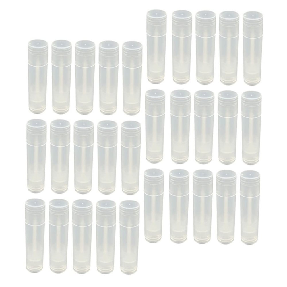 Beatifufu 30pcs Lip Balm Tubes Empty Lipstick Holder for Custom Lip Gloss and Beeswax to Oil Ratio for Moisture