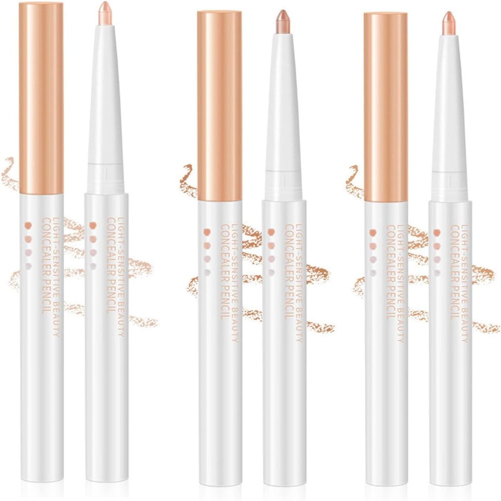 Multifunctional Concealer Stick, Waterproof Full Coverage Beauty Concealer Pencil for Lips, Change the Lip Line, Refine the Brow Shape (Mixed-3Pcs, 1)