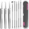 Blackhead Remover Tools, Stainless Steel Blackhead Remover Kit, Professional Facial Blackhead Remover Tweezers, Loyaltyness Blackhead Remover, Pore Cleaner Tool view 1