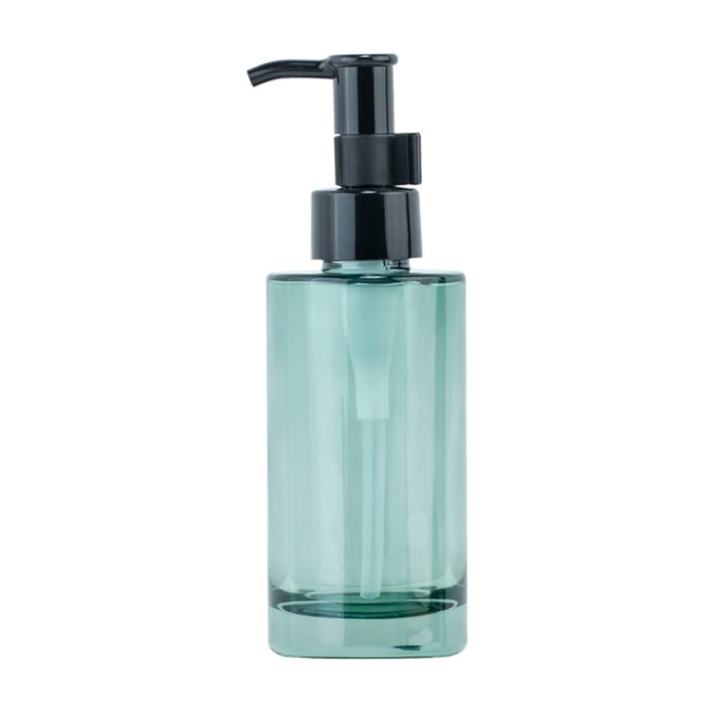 100ML/3.4OZ Empty Glass Pump Bottles Refillable Bottle with Black Pump Head Cosmetic Cream Lotion Dispenser for Essential Oil Emulsion Essence Portable Travel Bottle(Blue)