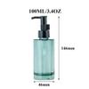 100ML/3.4OZ Empty Glass Pump Bottles Refillable Bottle with Black Pump Head Cosmetic Cream Lotion Dispenser for Essential Oil Emulsion Essence Portable Travel Bottle(Blue) view 2