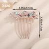 Aimimier Dainty Crystal Flower Hair Comb Sparkly Rhinestone Inlaid Hair Piece Long Teeth Side Combs Wedding Hair Accessories for Women (Colorful) view 2