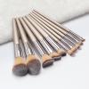 10 Pcs Champagne Makeup Brush Set Pro for Foundation Powder Blush Eyeshadow Cosmetics Tool Beauty Kit view 2
