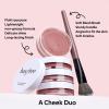 bayfree Multi Cream Blush & Blush Brush Set, Korean Makeup Blush for Cheeks, Multi-Use Face Balm, Lightweight & Hydrating, Blendable Color, Non-Greasy, Soft Bristles for Radiant Finish (Pink Sakura) view 2
