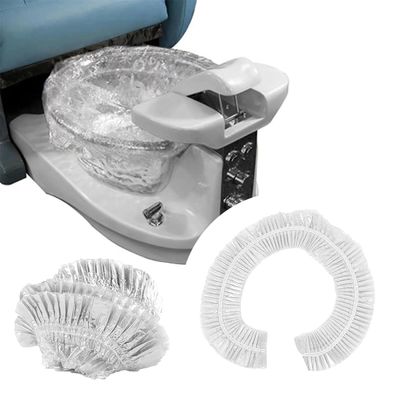 400-Count Clear Spa Liners  48" x 48" x 9.5 Mic, Disposable Pedicure Liners  Universal Fit for Most Foot Spa Tubs  Hygienic & Convenient for Salons, Spas & Home Use