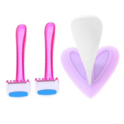 SKISUNO 3pcs Bikini Trimmer Set Women Hair Razor for Bikini Body Underarm Safe Comfortable Plastic Shaving Kit