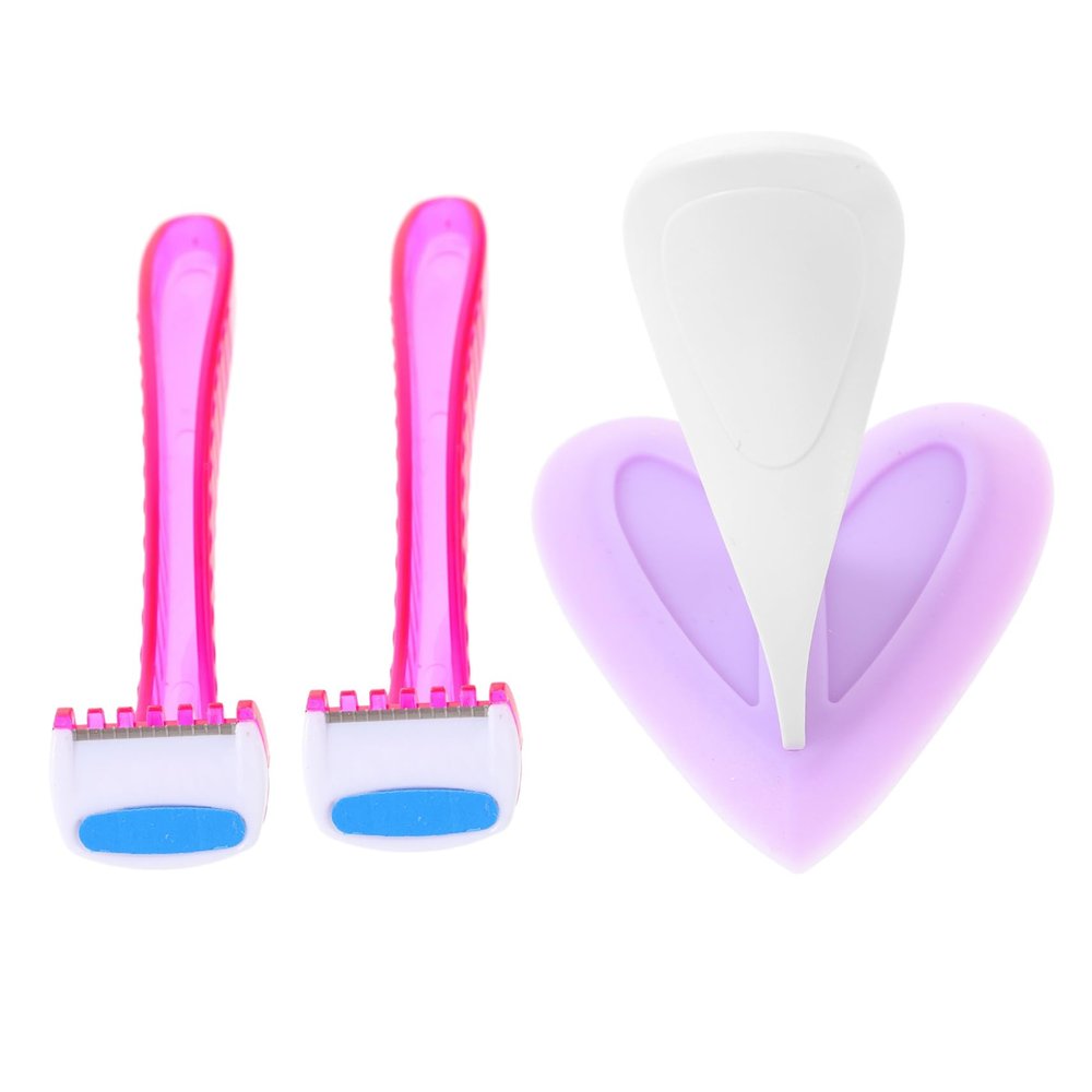 SKISUNO 3pcs Bikini Trimmer Set Women Hair Razor for Bikini Body Underarm Safe Comfortable Plastic Shaving Kit