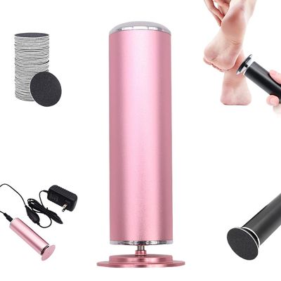Dermave Electric Foot Callus Remover,2025 New Pedicure Tool for Dead Skin Removal,Pain-Free Foot File Callus Remover for Feet,360 Rotation Electric Foot Filer with 60PCS Sanding Discs (Pink)
