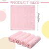 Newwiee 40 Pcs Wash Cloth Bulk Cotton Bath Hand Face Washcloths Soft Quick Drying Towel for Women Bathroom Washing Body Viscose Fiber Multipurpose Fingertip Rags (10 x 10 Inch,Pink) view 2