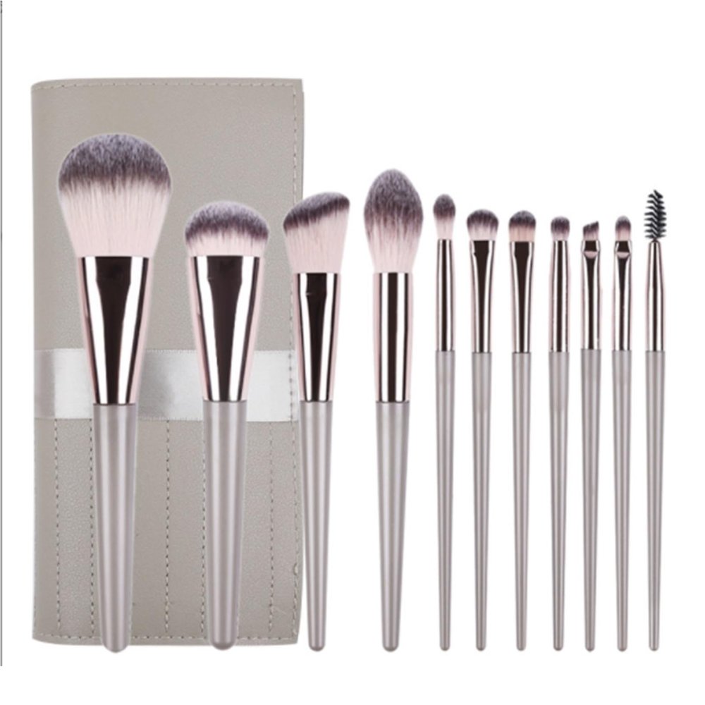 WXLYJXUE Make Up Brushes Set Makeup Brush Set 11 Pieces Soft Bristles for Foundation Concealer Eyeshadow Brush Makeup Tools Set(G)