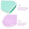 FOMIYES 6pcs Silicone Egg Brush Cleaning Mat Makeup Brush Cleaner Reusable Washable Beauty Brush Cleaning Pad Set view 4