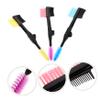 FOMIYES 3pcs Portable Double-head Eyebrow Comb and Eyelash Curler Set Foldable Design for Easy Travel Includes Yellow Orange and Blue Comb Tools for Eyebrow and Eyelash Grooming view 3