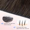 DOORES Invisi Edge Tape in hair extension + Tape Tabs, 50g 22 Inch Injection Tape in Human Hair Extensions Balayage Dark Brown to Chestnut Brown and 72pcs Double Sided Tape Adhesive view 4