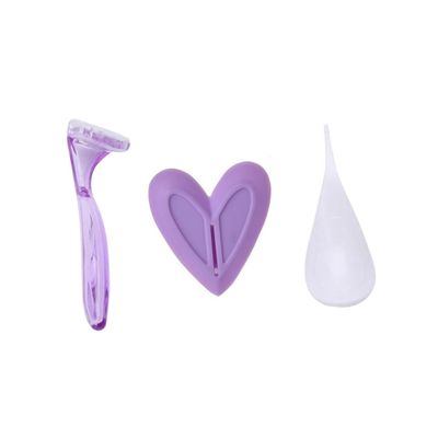 Ipetboom Ladies Trimmer Set 3pc Bikini Shaver Kit Plastic Razor Hair Removal Tool for Bikini Body Underarm Random Color