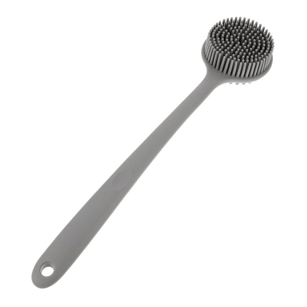 FOMIYES Silicone Bath Scrubber Handle Ergonomic Back Exfoliating Brush for Men and Women Soft Bristles for Cleaning for Daily Shower Use