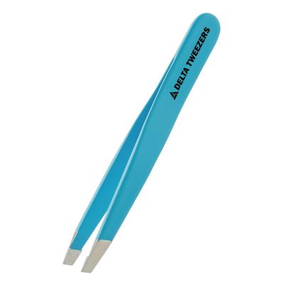 Delta Tweezer Eyebrow Tweezers for Women Facial Hair Pinzas Para Cejas Professional Stainless Steel Ingrown Facial Hair Removal Tweezer Men & Beauty & Personal Care Tools (1, Blue)