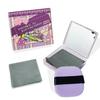 BOROLA 3-in-1 Bamboo Charcoal Oil Blotting Paper Set for Face 100 Sheets Oil Absorbing Sheet with Portable Mirror & Adhesive Makeup Puff, Blotting Paper for Oily Skin, Design for Men & Women(Purple) view 1