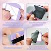 BOROLA 3-in-1 Bamboo Charcoal Oil Blotting Paper Set for Face 100 Sheets Oil Absorbing Sheet with Portable Mirror & Adhesive Makeup Puff, Blotting Paper for Oily Skin, Design for Men & Women(Purple) view 4