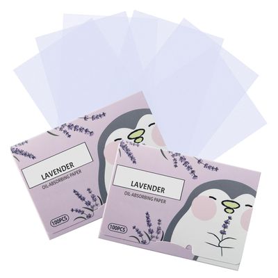 BOROLA Oil Blotting Paper for Face 200 Sheets, Soft Absorbing Pads for Face Shine Control, Portable Oil Absorbing Tissues for All Skin Types, Compact Beauty Accessory for Men & Women(Purple)