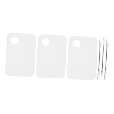 Beatifufu 3sets Face Makeup Mixing Palette Set Acrylic Nail Art Spatula Professional Manicure Tool