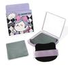 BOROLA 3-in-1 Cute Girl Bamboo Charcoal Oil Blotting Paper Set for Face 100 Sheets Oil Absorbing Sheet with Portable Mirror & Adhesive Makeup Puff, Blotting Paper for Oily Skin, Design for Men & Women view 1