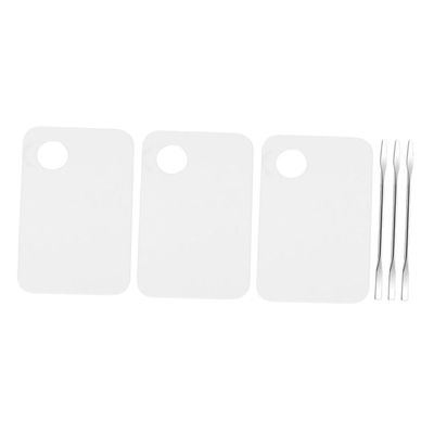 Mikinona 3sets Acrylic Makeup Palette Set Nail Art Mixing Spatula Versatile Manicure Tool