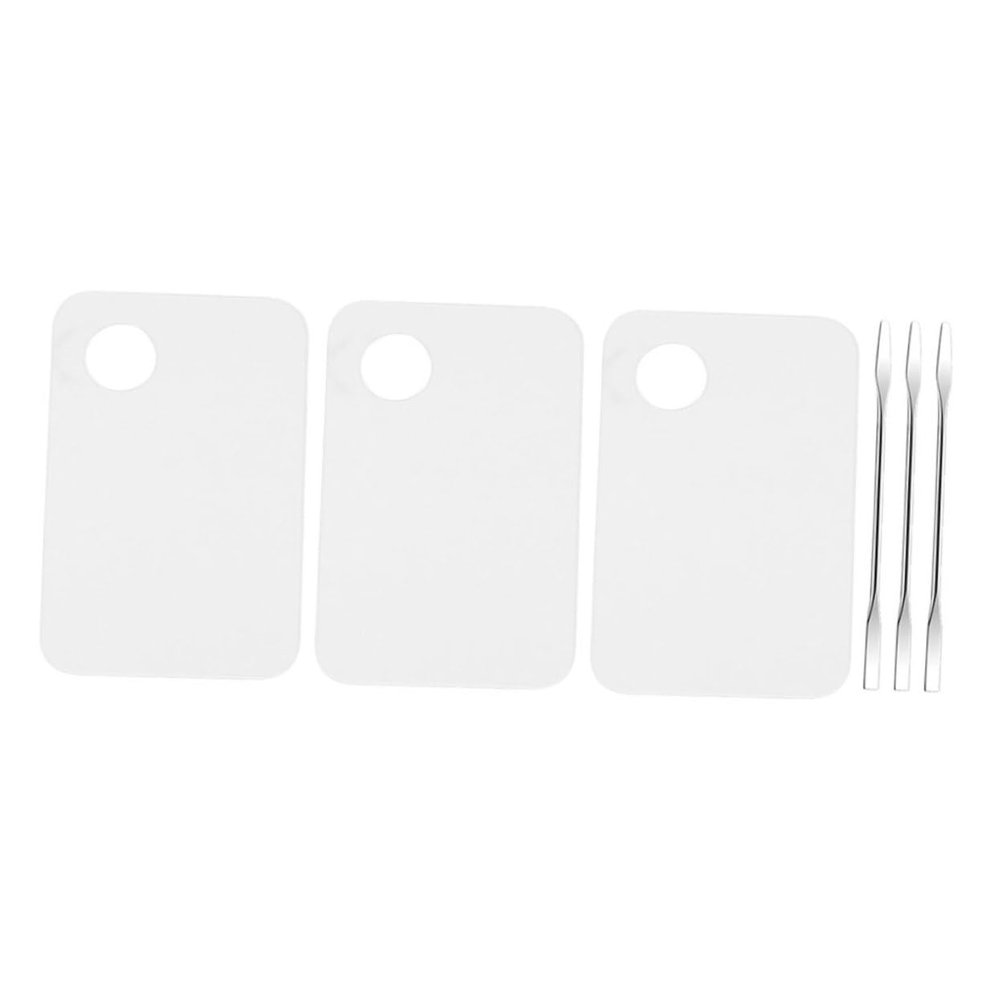 Mikinona 3sets Acrylic Makeup Palette Set Nail Art Mixing Spatula Versatile Manicure Tool
