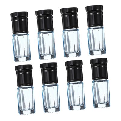 NOLITOY 8pcs Glass Roller Bottles for Essential Oils Leakproof Perfume Containers with Black Caps Travel-friendly and Reusable Design for Daily Use