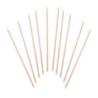 Beatifufu 200pcs 17.8cm Double-Ended Wooden Cuticle Tools for Nail Cleaning and Dead Skin Removal Manicure Tools for Home and Professional Use