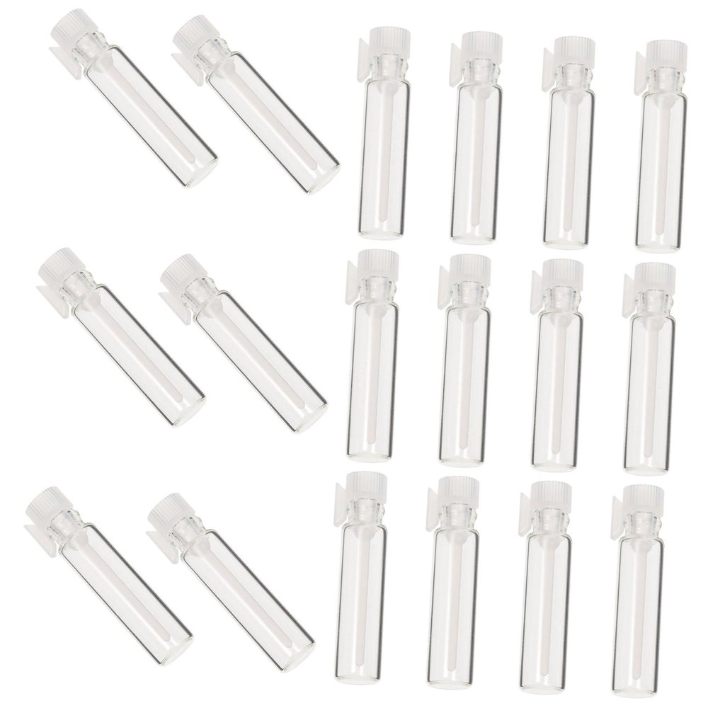 HAPINARY Cosmetic Sub Bottle 100pcs Mini Perfume Bottles with White Plastic Rod Cap for Essential Oil