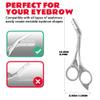 DINNAT Eyebrow Trimmer Scissor With Comb, Eyebrow Trimmers, Professional Precision Eyebrow Trimmer, Stainless Steel Eyebrow Trimmer Scissors with Combs, A Must-have Makeup Tool (Dark Grey) view 3