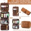 3-in-1 Personalized Toiletry Bag for Men and Women, Waterproof PU Leather Travel Dopp Kit, Large Hanging Travel Organizer Bag, Gifts for Your Family view 3