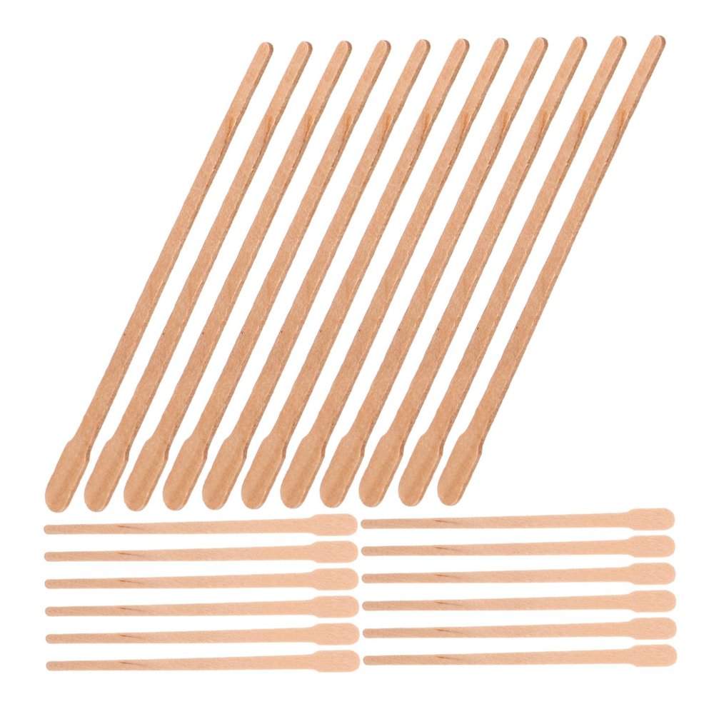AUTSUPPL 100pcs Wooden Wax Applicators for Hair Removal Lightweight Oval Top Wax Sticks for Body and Nose Waxing Safe and Smooth Surface for Spa and Home Use