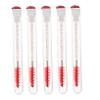 Beatifufu 10pcs Eyelash Extensions Applicator Brushes with Glitter Tube Ergonomic Eyelash Comb for Lashes and Brows Easy Grip Makeup Tools Transparent Orange view 1