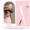 Beatifufu 10pcs Eyelash Extensions Applicator Brushes with Glitter Tube Ergonomic Eyelash Comb for Lashes and Brows Easy Grip Makeup Tools Transparent Orange view 3