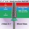 C & I Nail Drill Bit 6 in 1 E File Pro Gel & Acrylic Remover, Coarse view 3