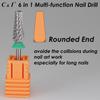 C & I Nail Drill Bit 6 in 1 E File Pro Gel & Acrylic Remover, Coarse view 4